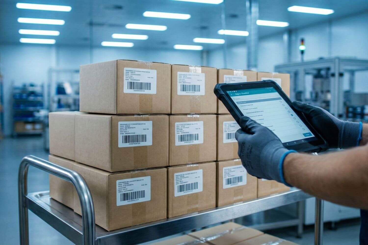 製造工場からの定期食品納品