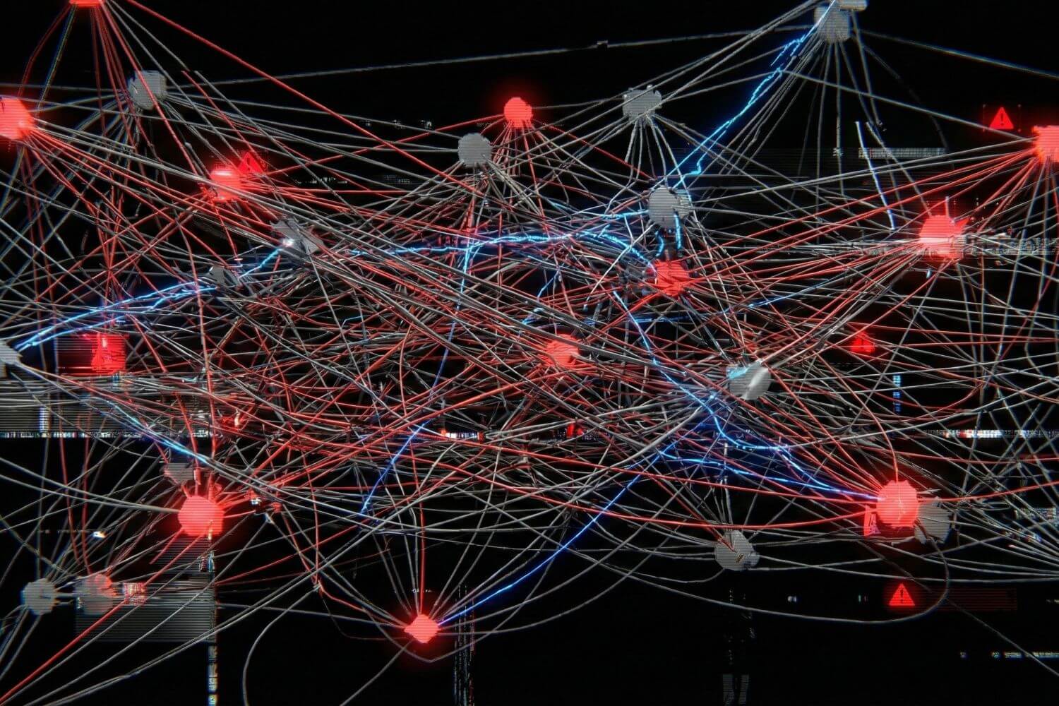 受注・配車・連絡が複雑に絡み合う混乱した図